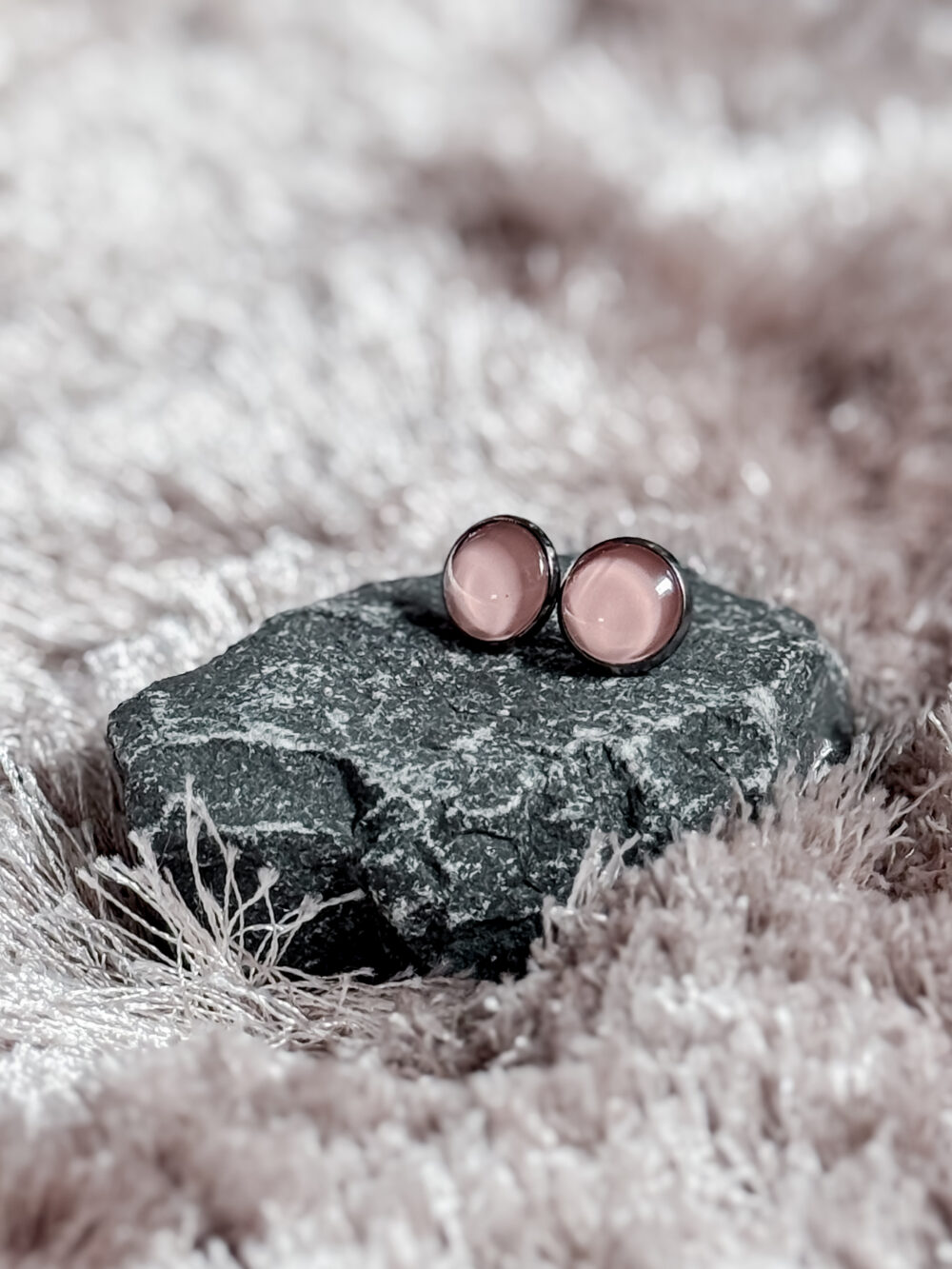 Ohrstecker Flirty Rosa Anthrazit 12mm