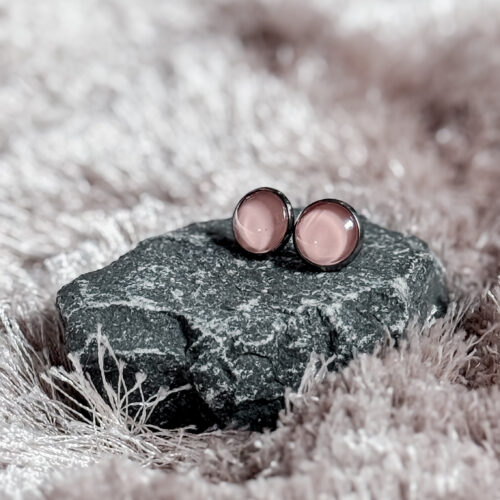 Ohrstecker Flirty Rosa Anthrazit 12mm