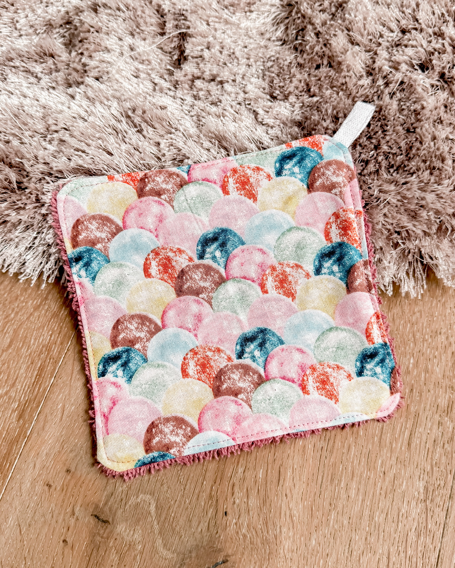 Waschtuch Bobbels Altrosa