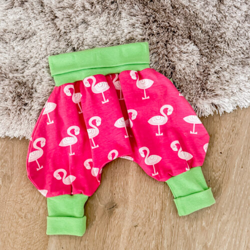 Pumphose Flamingo Pink Grün Gr. 62